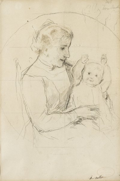 Mother with Child by Albert Anker